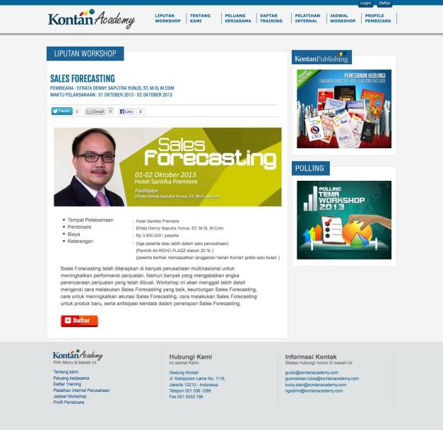 Sales Forecasting Workshop Detail